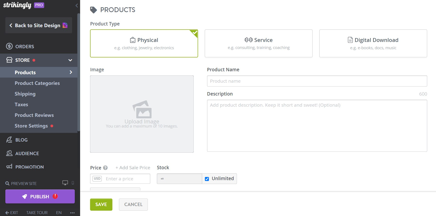 Image taken from Strikingly Product Image taken from Strikingly Product
